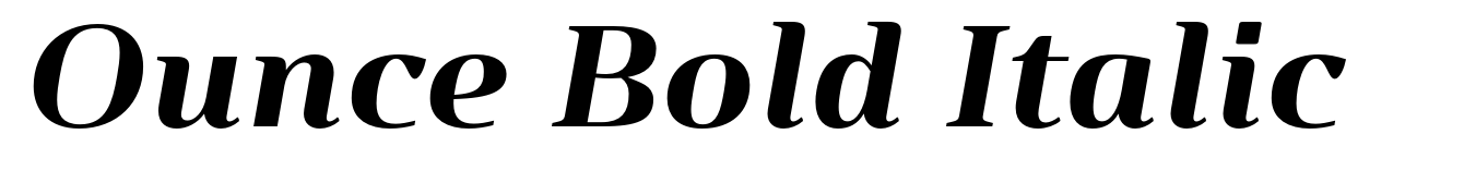 Ounce Bold Italic
